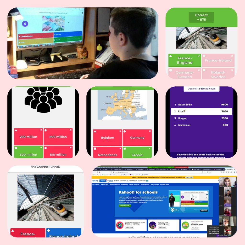 Europe Daydistntly. Quiz with the help of Kahoot.
