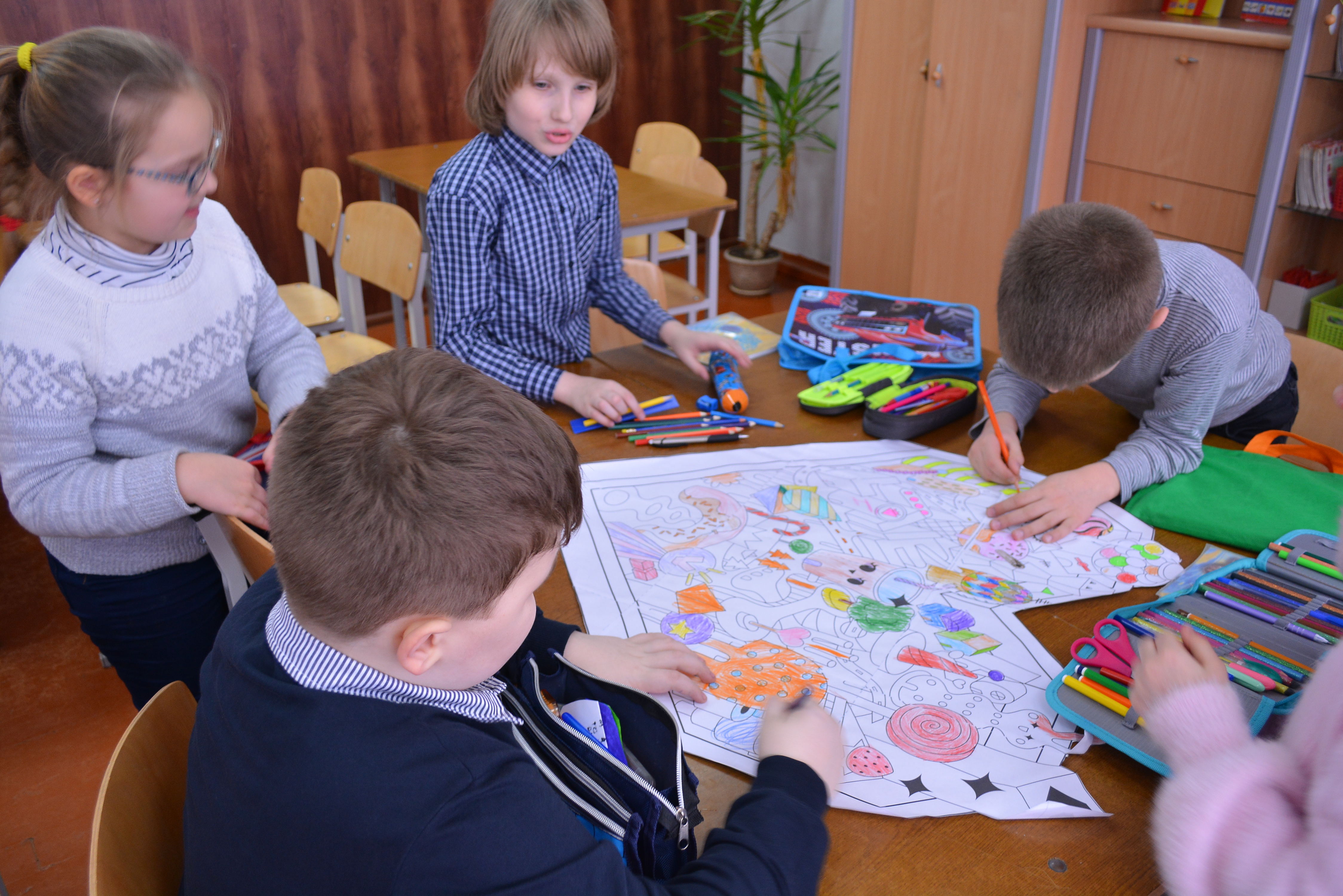 St. Valentine`s Day. Colouring paper.