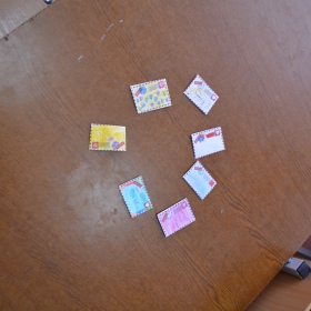 St. Valentine`s Day. Making mini-love letters.