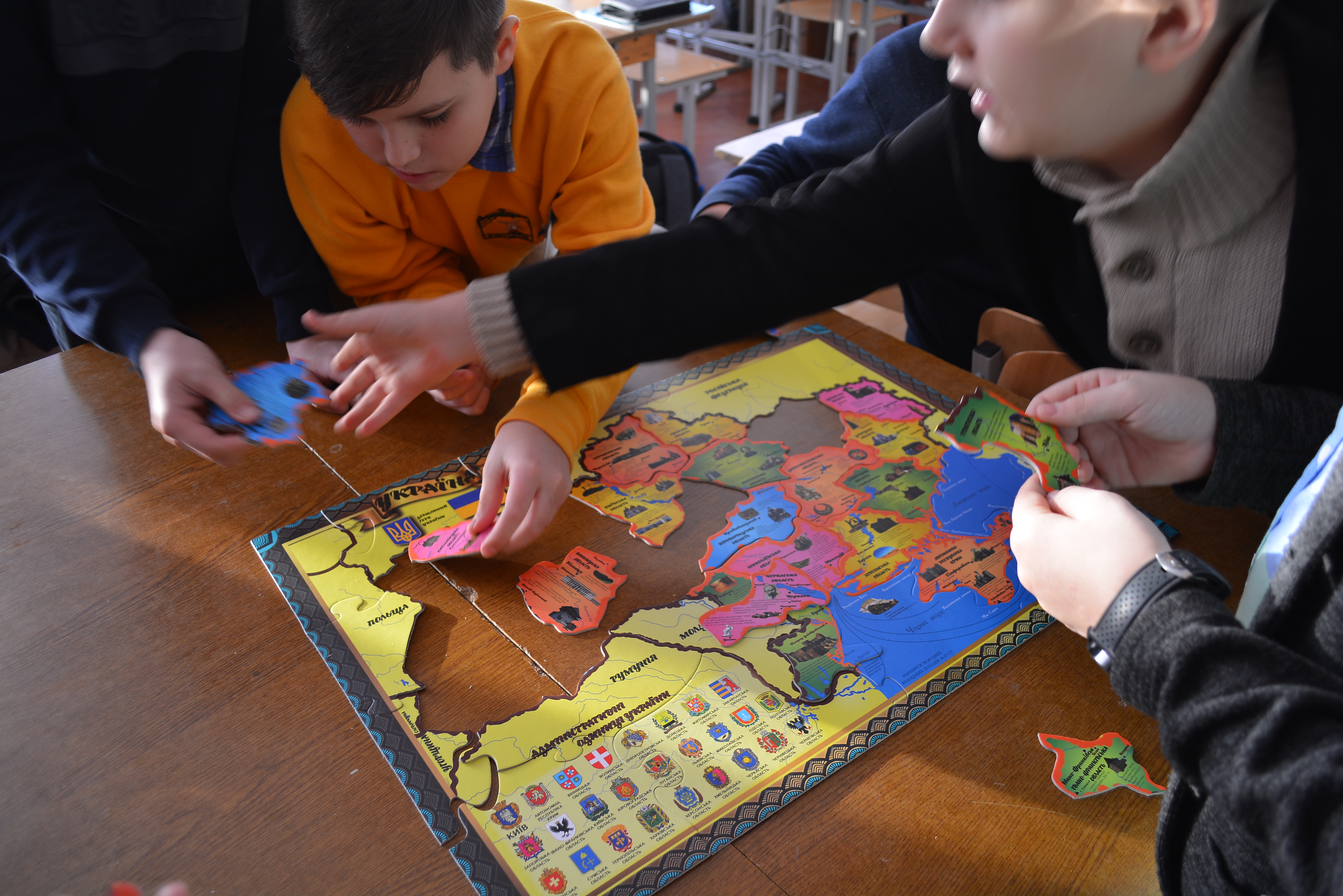 Ukrainian Unity Day. Puzzle "Ukraine"